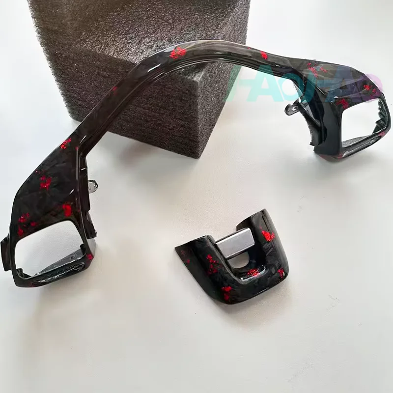 Suitable for Golf 6GTI MK6 steering wheel frame decorative strip, available in silver, glossy black, forged carbon fiber, and va