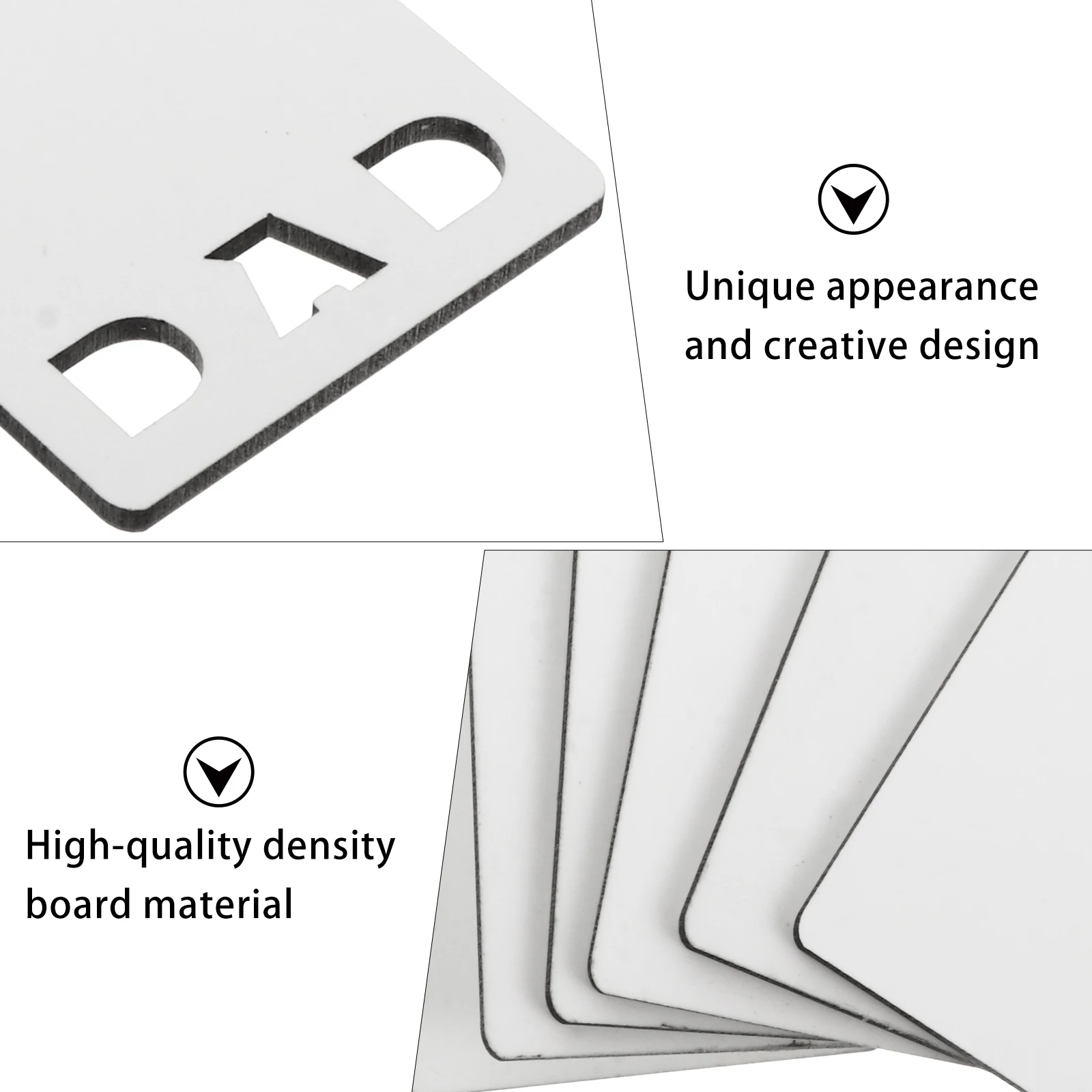 

6pcs Heat Transfer Sublimation Key Chains Blank For Diy Custom Jewelry Crafts Projects Durable Lightweight Rustproof Wooden
