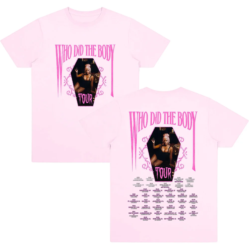 تي شيرت Monaleo Who Did The Body Tour ملابس جرافيك جانبين للجنسين قطن مريح ناعم تي شيرت كاجوال بأكمام قصيرة Y2K