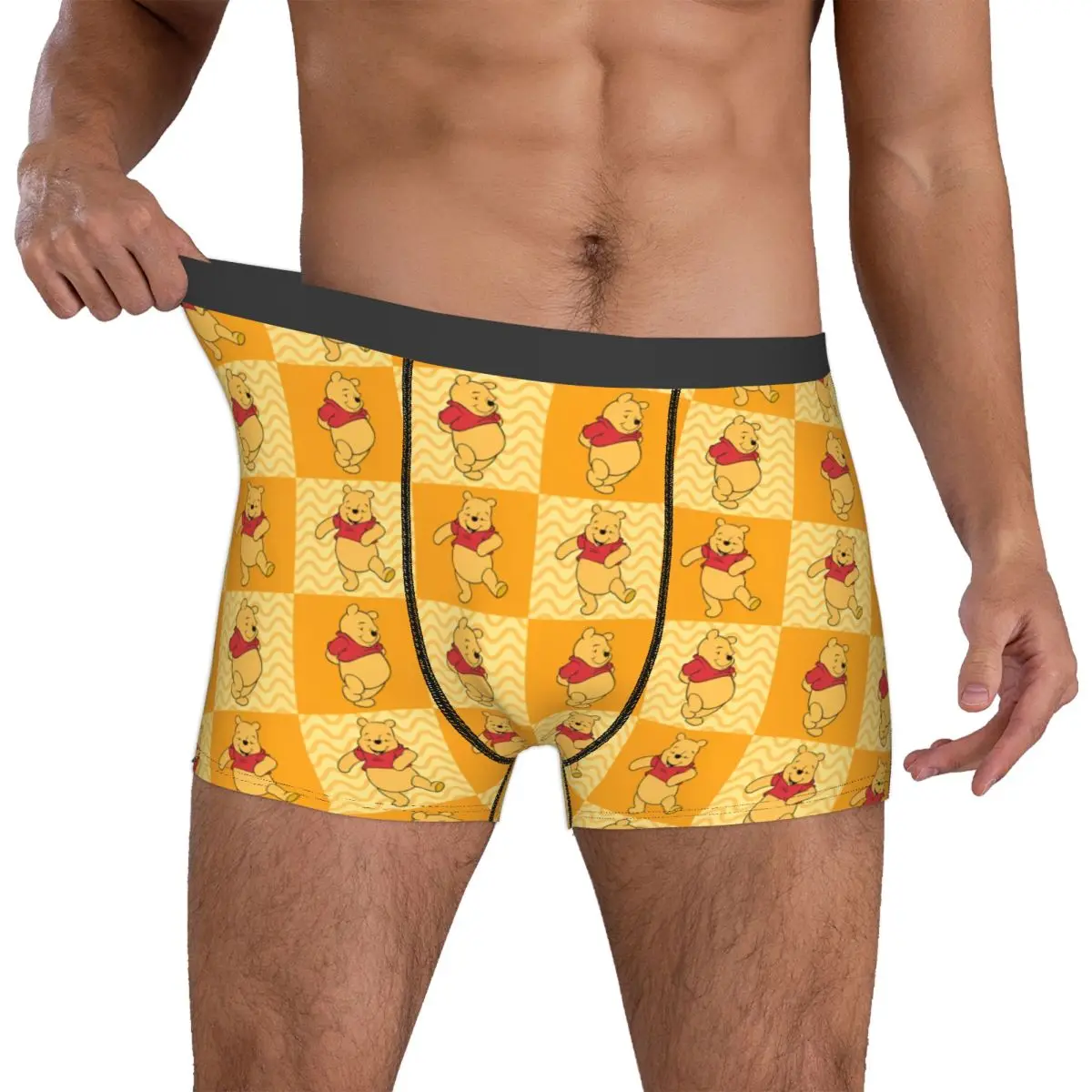 

Custom Winnies Anime Poohes Underwear Men Printed Winnie Boxer Briefs Shorts Panties Soft Underpants