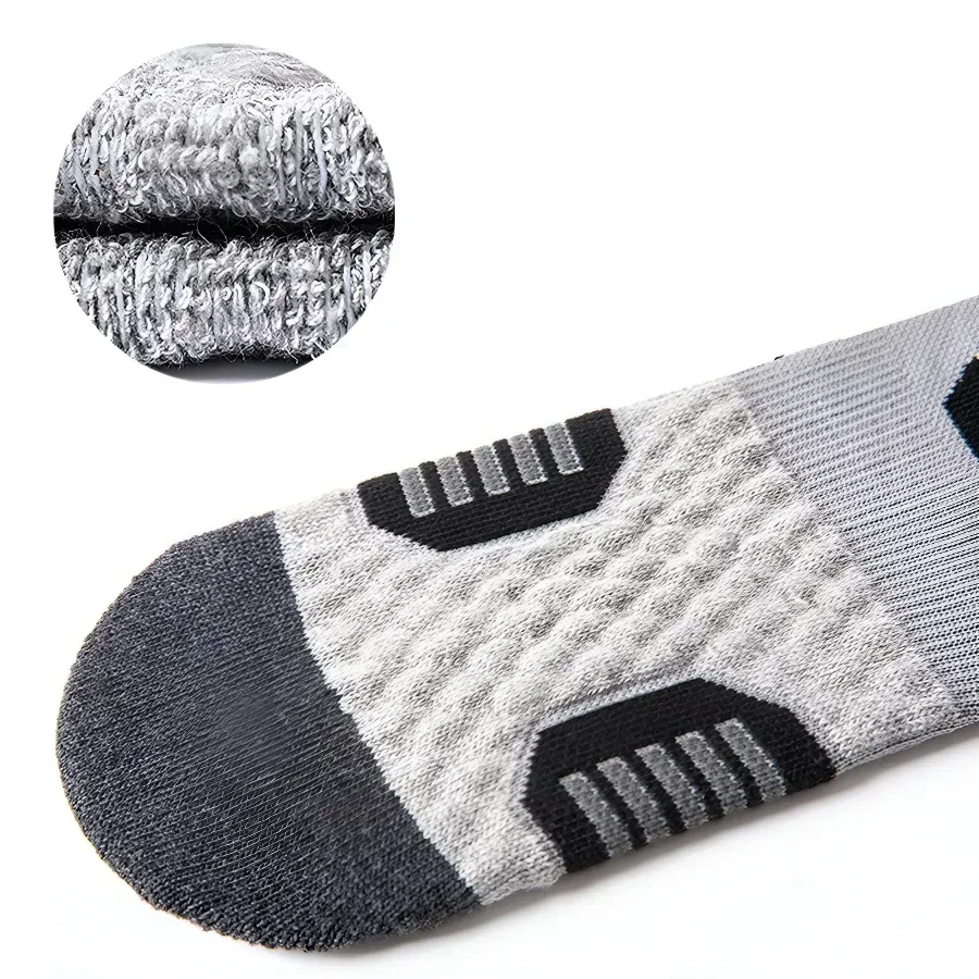 3Pairs Sport Running Socks Athletic Breathable Mesh Thick Compression Basketball Socks Sweat Absorb Professional Cycling Socks