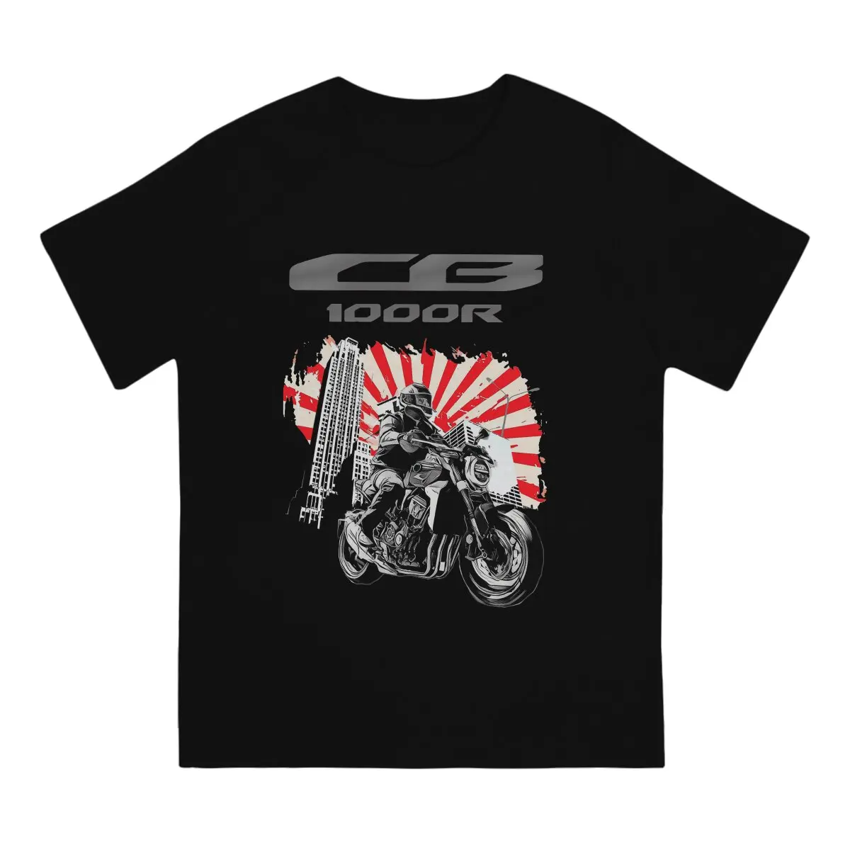 Motorcycles Moto Creative TShirt for Men CB1000R Round Collar Pure Cotton T Shirt Distinctive Birthday Gifts OutdoorWear