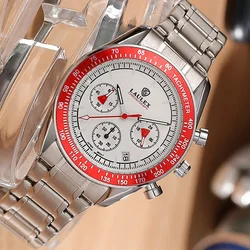 2024 New LAULEX, the genuine flame red men's watch, the deluxe quartz multifunction chronograph, the automatic date watch