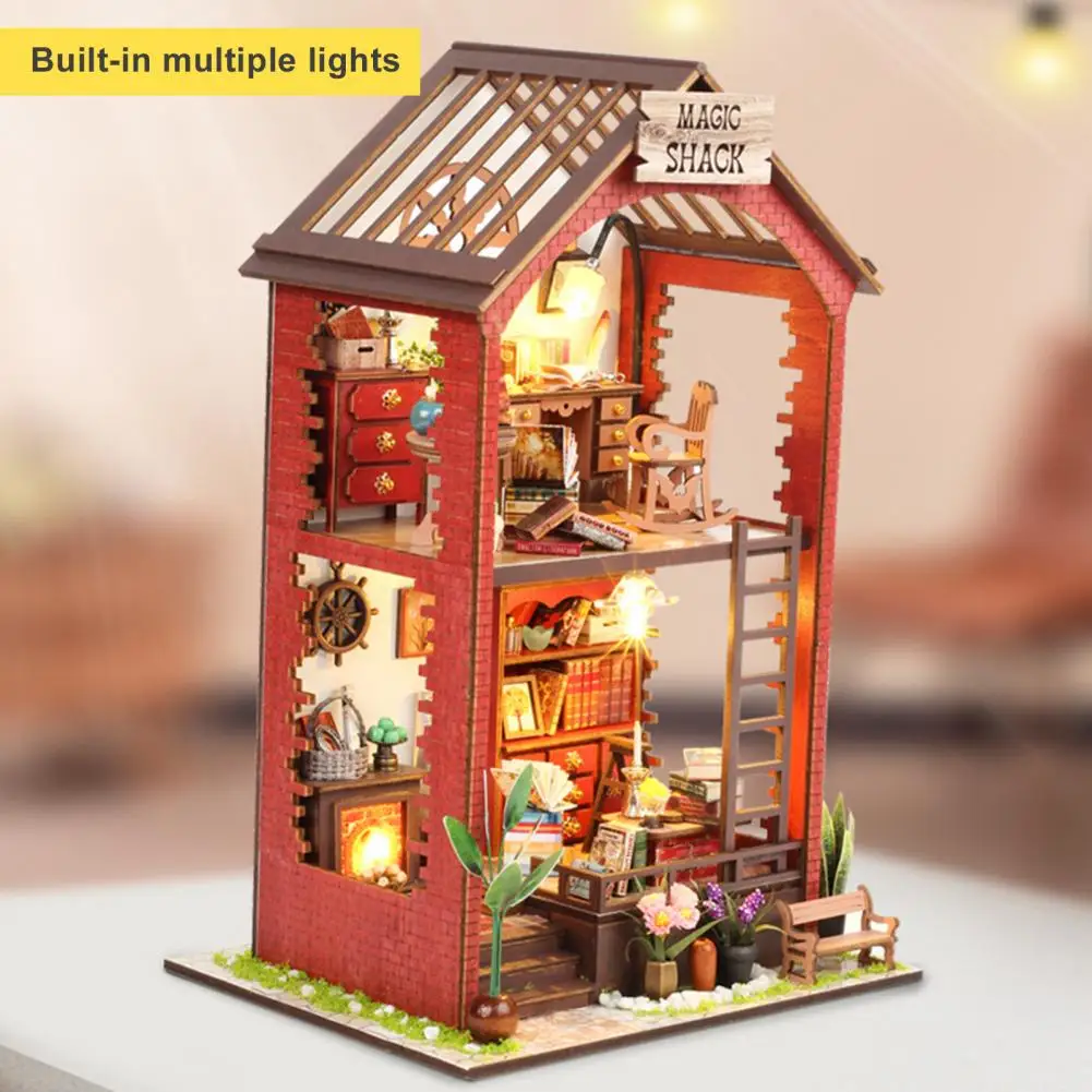 

Diy Mini Dollhouse Set Beginner-friendly Dollhouse Kit Exquisite Diy Wooden Villa Dollhouse Set Create A Cozy Book for Gift