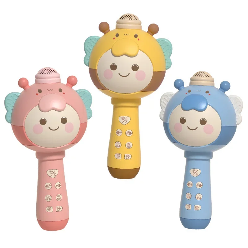 Microphone audio intégré pour enfants, karaoké, chant, cadeau pour garçon et fille de 23 ans, jouet pour bébé, petit microphone