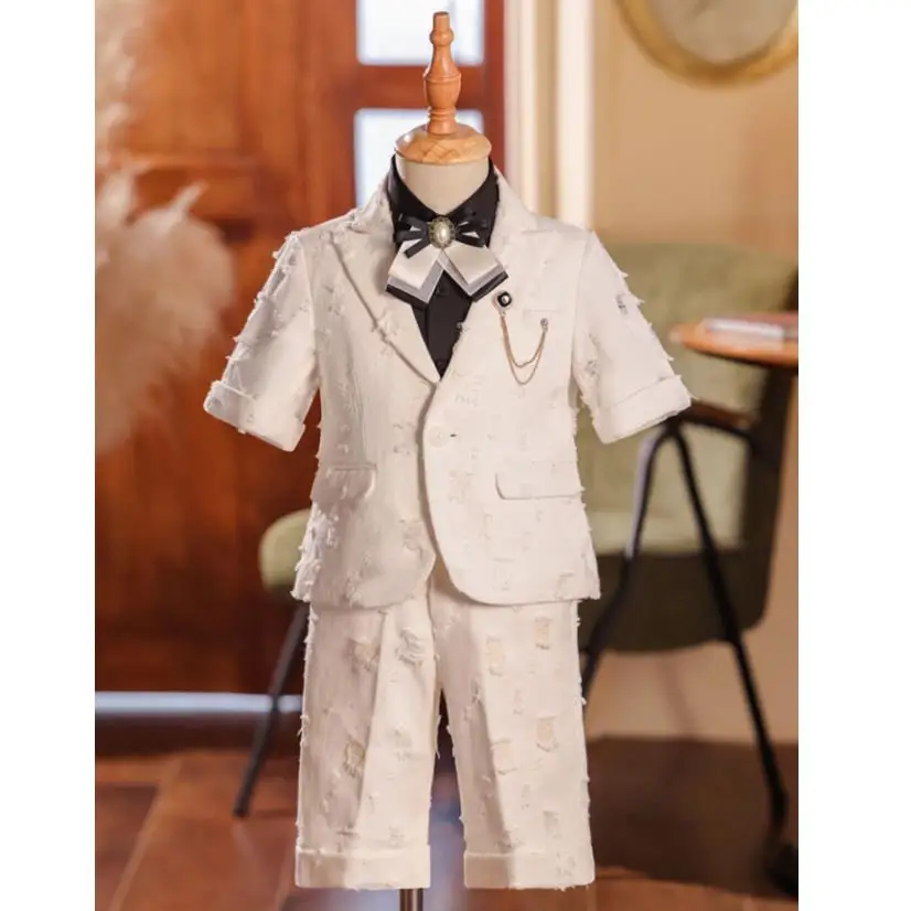 

New Children's Prom Suits Wedding Birthday Party Kids Piano Performance Boy's Blazer Sets A3967