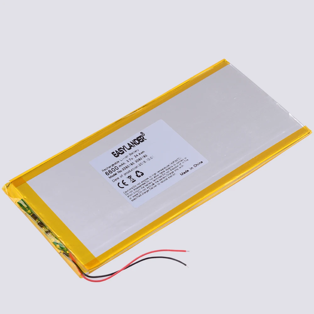 3290190 3.7v 6600mah Lithium Polymer Battery With Board For Tablet Pcs DIY Power Bank Large Size batteries