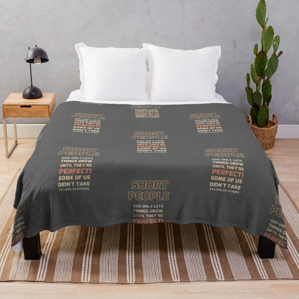 

Short People Throw Blanket Sofa Quilt Cute Plaid Blankets