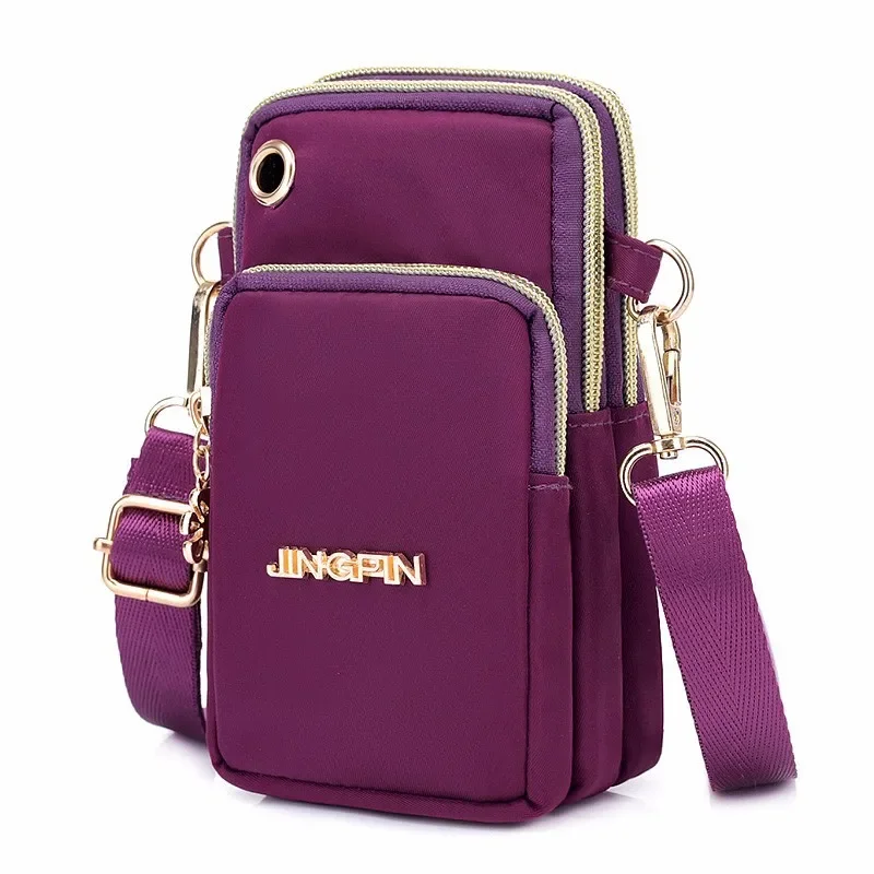 Bolsos cruzados de nailon impermeables informales, bandolera mensajero para mujer, bolsos pequeños para teléfono móvil, monederos, bolsa deportiva