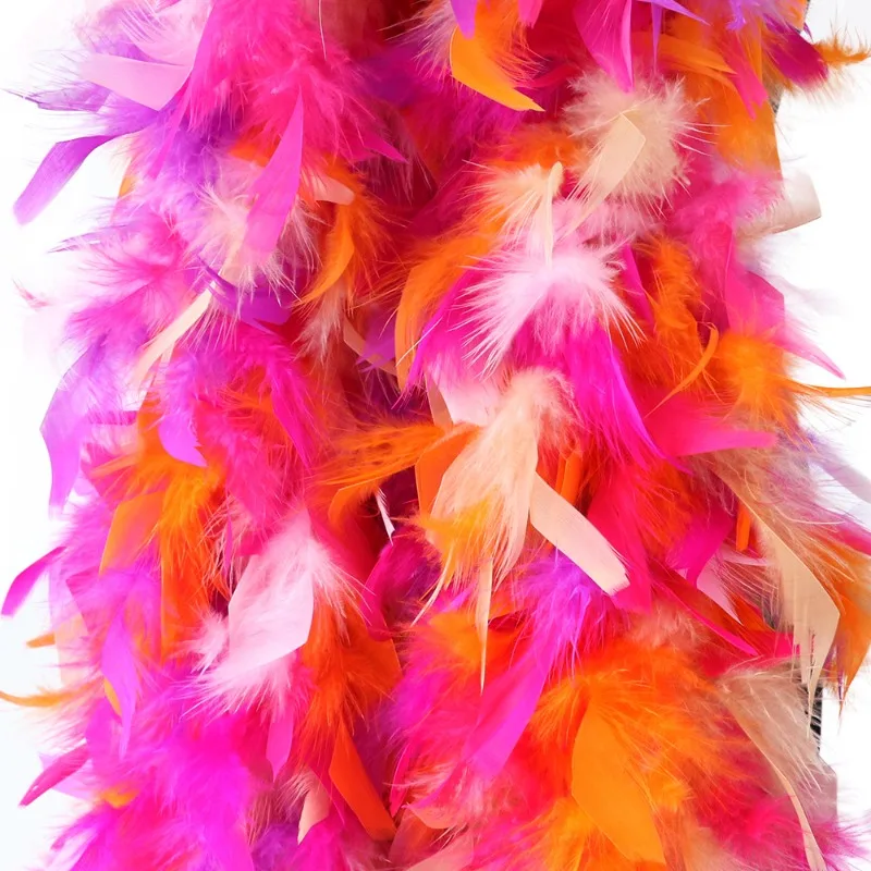 Turkey mixed color feather strips 90g-130g, colorful party scarf accessories, firecracker manufacturer in stock wholesale