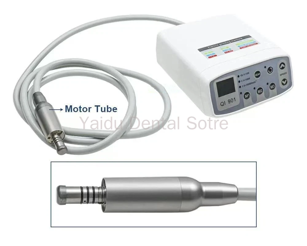 Dental LED Micro Motor Work With 1:5 Fiber Optic Contra Angle Dentist Low Speed Laboratoy Brushless Electric Tools