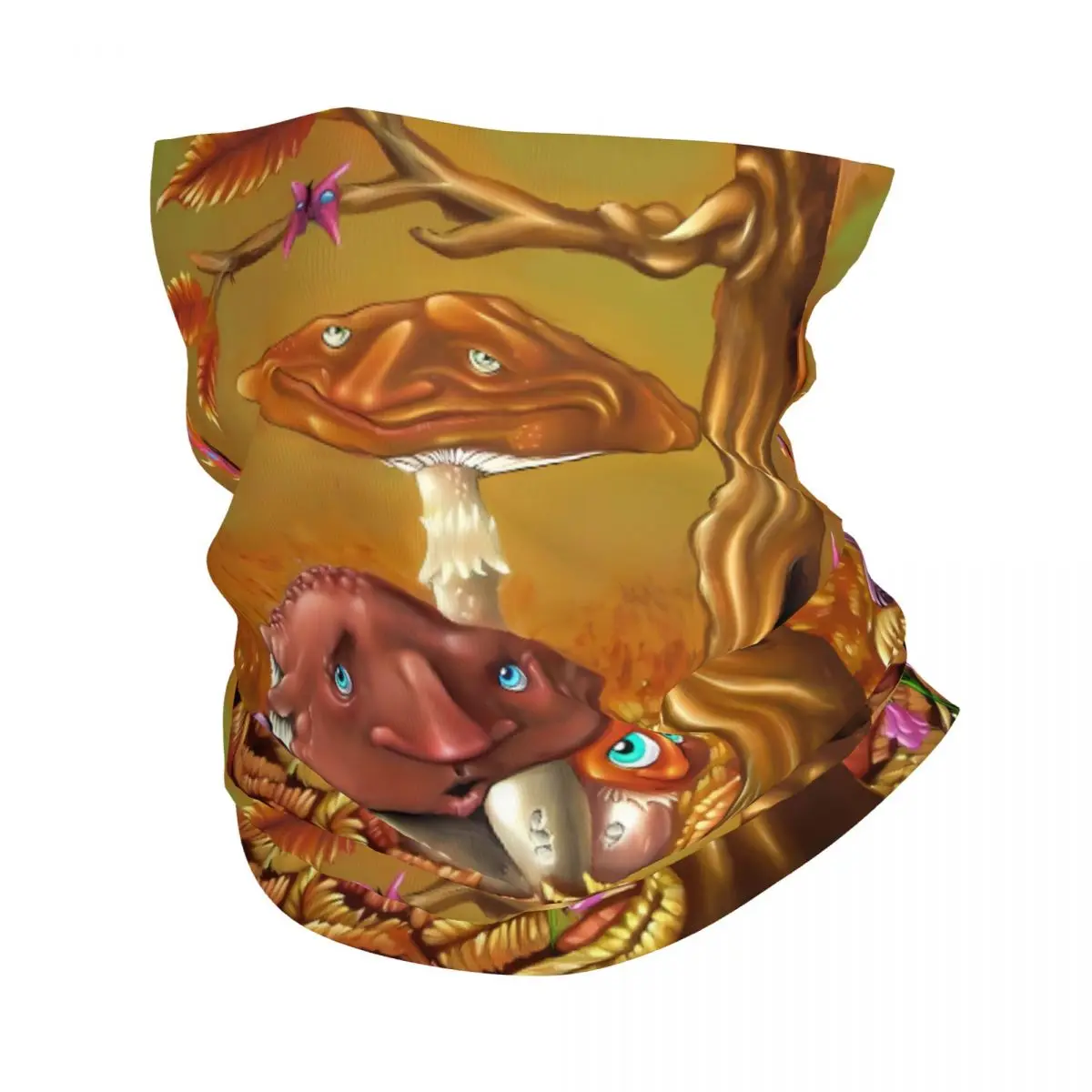 Miracle Mushroom Scarf Neckerchief Neck Face Mask Polyester