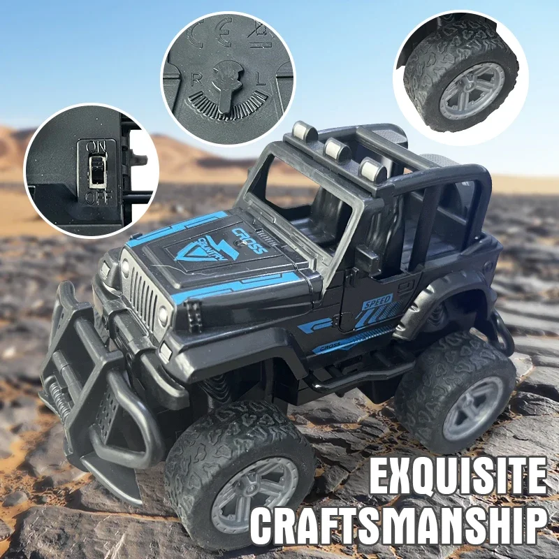 Children's toy car 1:43 remote control car four-wheel drive inertia off-road remote control car without battery