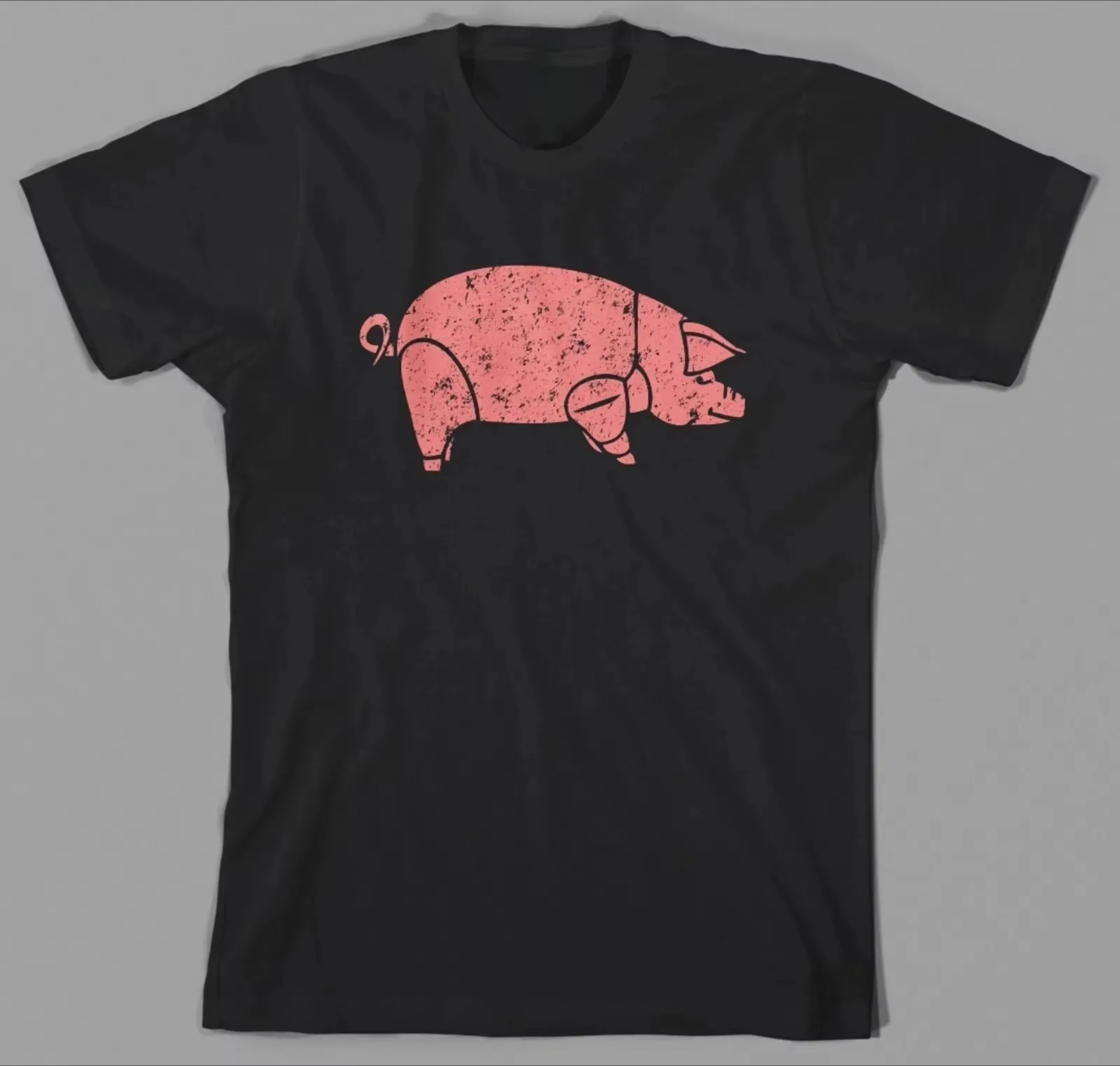 Retro Y2K Tops Pig Pink Floyd Animals T Shirt As Worn By 1977 The Wall Syd Barett High-end Luxury Is for Both Men and Women