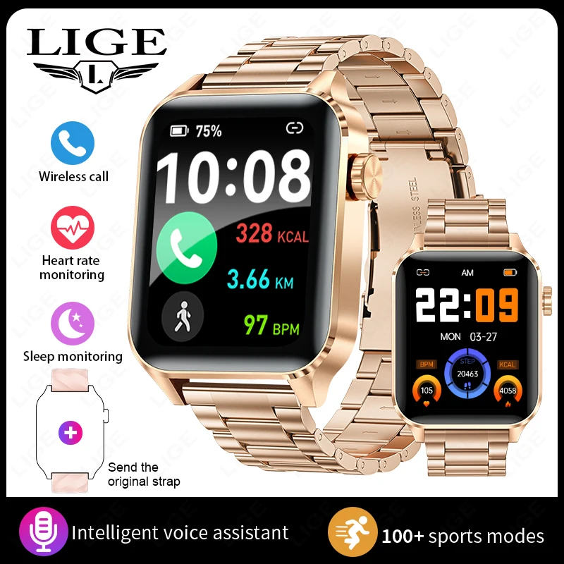 gold smartwatch smart watch rose