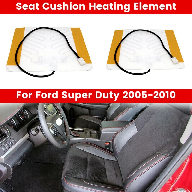 6C3Z-14D696-A 2Pcs Car Front Seat Cushion Heating Elements Accessories Component For Ford Super Duty 2005-2010 6C3Z14D696A