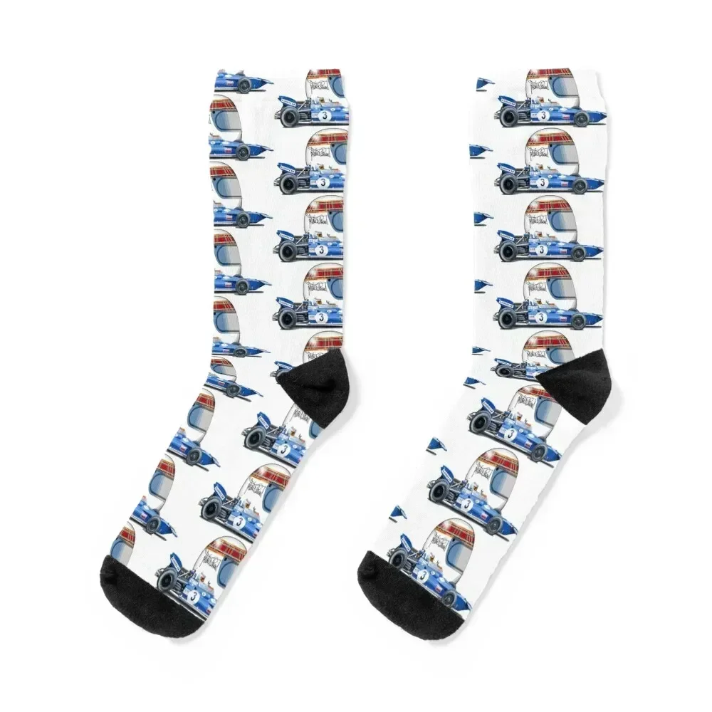 

Jackie Stewart Tyrrell 001 '1970–71 F1 Racer Socks sports and leisure retro gym Soccer Girl'S Socks Men's