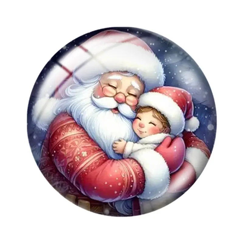 Watercolor Christmas Night  for making jewelry 10pcs12mm/14mm/16mm/18mm/25mm Cabochon Demo Flat Back Making findings view 2