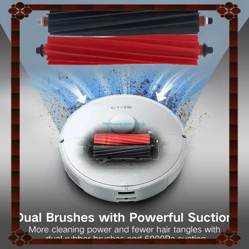 24-Hour Delivery 6PCS For Roborock S8 Maxv Ultra G20s Robot Vacuum Cleaner Double Roller Brush HEPA Filter Side Brushes Accessor