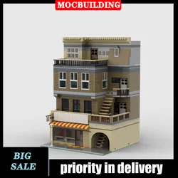 MOC City Architecture Street View Modular Takeaway And Apartments Model Building Block Assembly Collection Series Toy Gifts