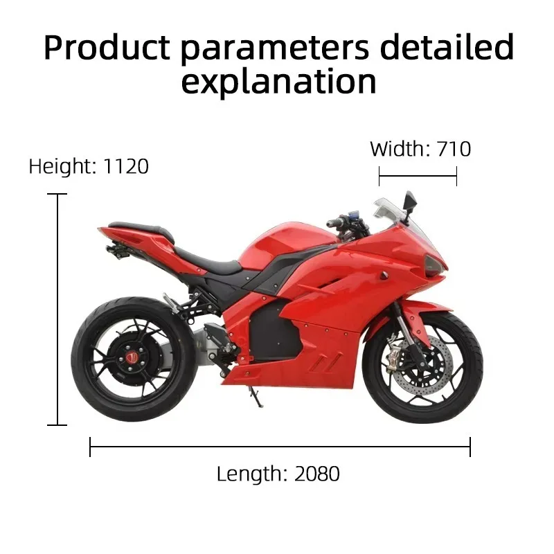 Zuimi High-end 2021 New Promotion 12000w Top Speed 140km/h Adult Racing Lithium Batteries Sport Scooter Electric Motorcycle