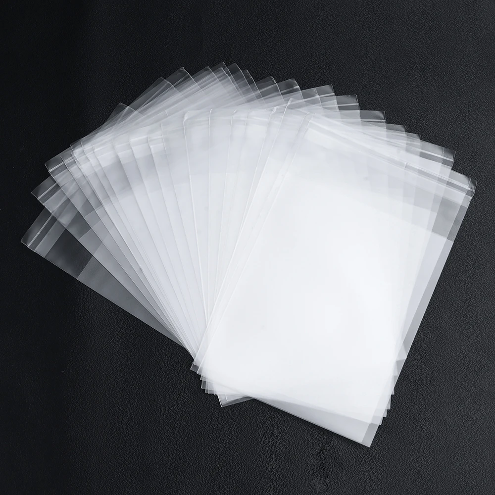 50 Stück Transparente Mattierte OPP-Verpackungsbeutel Selbstklebende Beutel für Schmuck, Handarbeiten und Kleinteile mit Reißverschluss – Detail 1