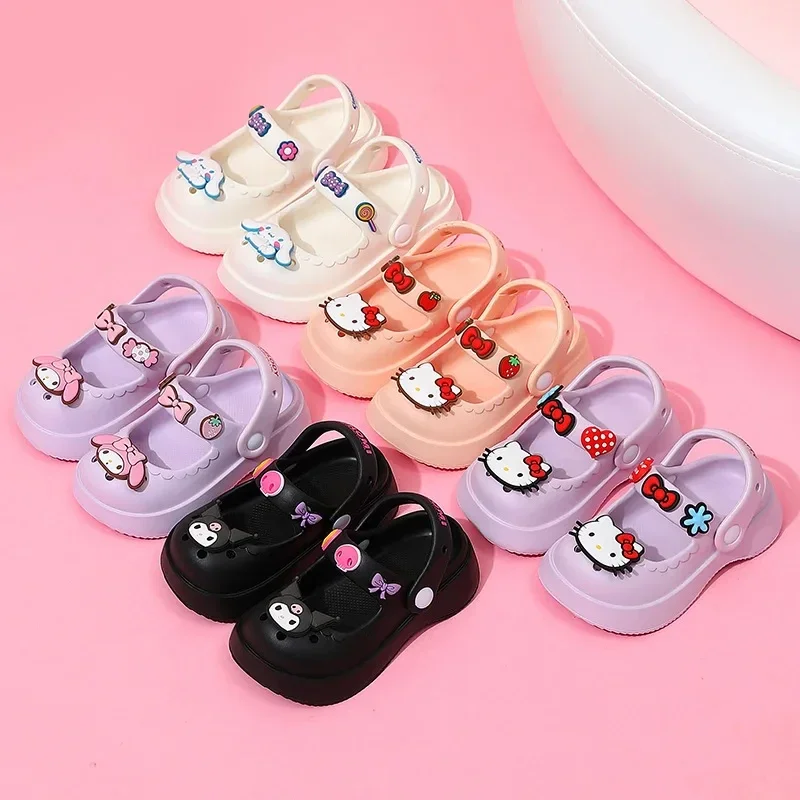 Sanrio Cinnamonll pantofole per bambini hellobykitty Kuromi antiscivolo Home Outdoor Cartoon Kuromi sandali scarpe ragazze regalo all\'ingrosso