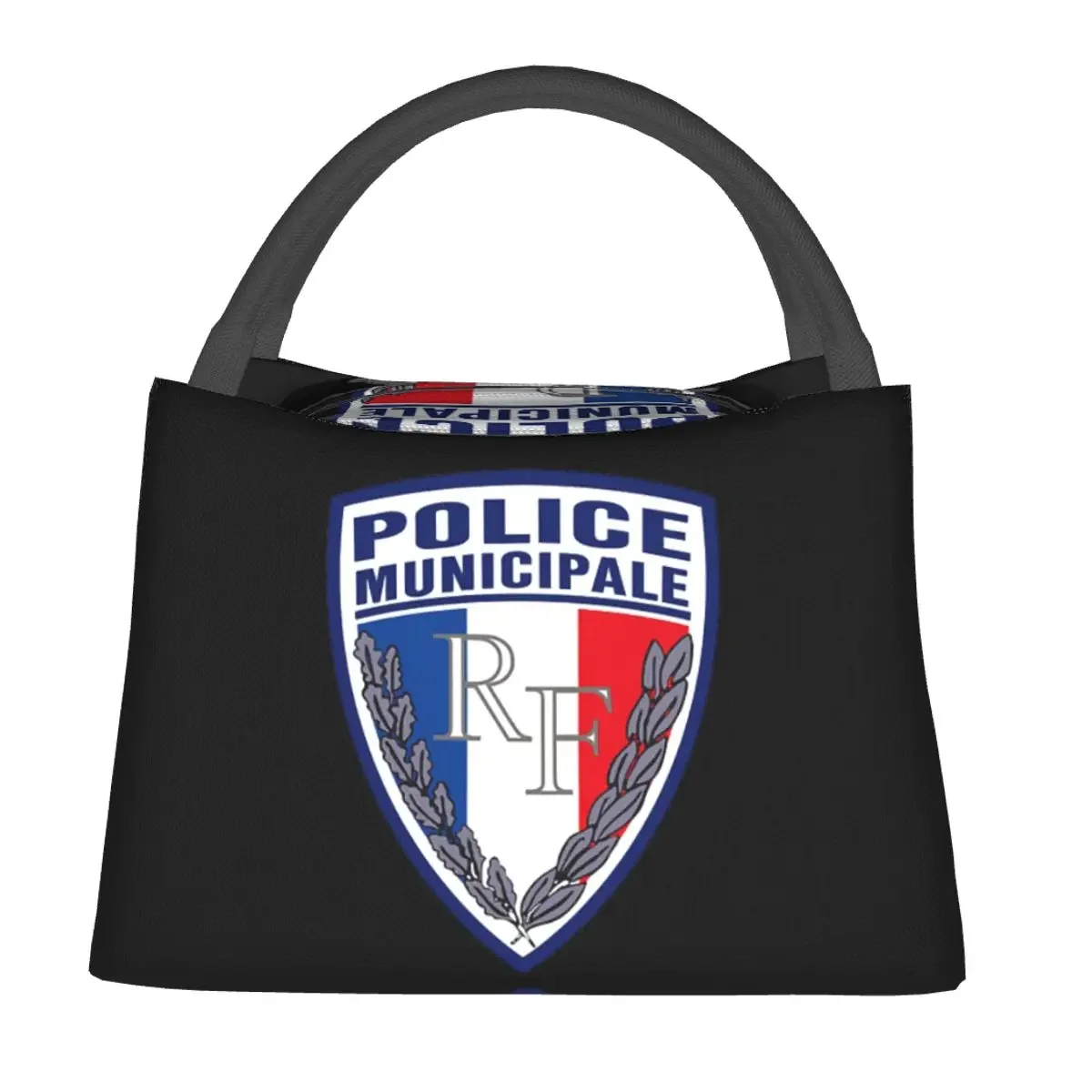 FRENCH MUNICIPAL POLICE INSIGNIA Lunch Bags Insulated Bento Box Lunch Tote Picnic Bags Cooler Thermal Bag for Woman Kids Office