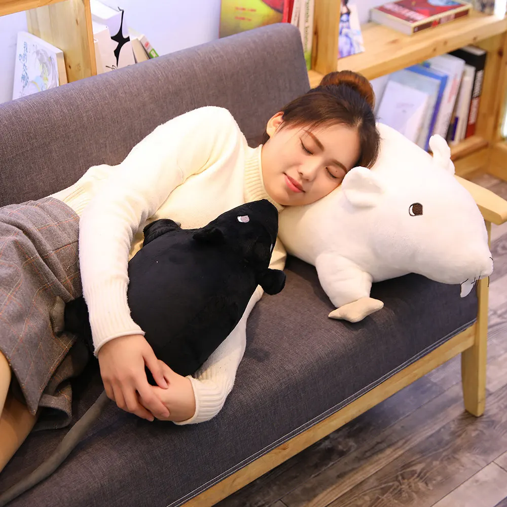 20/40/60CM Stuffed Lifelike Real Mouse Soft Plush Toy Animal Pillow For Birthday Gifts