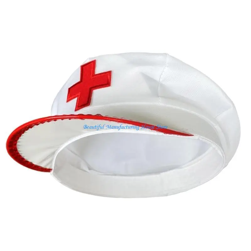 E56A قبعة رضاعة أنيقة من البوليستر مقاس 58 سم لتزيين حفلات أعياد الميلاد والعام الجديد