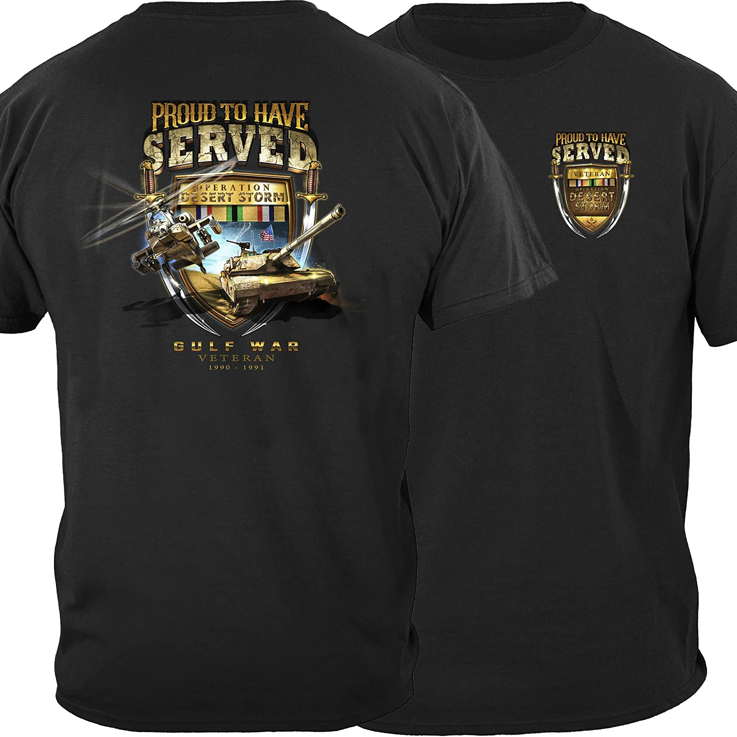 Operation Desert Storm Gulf War Veteran T Shirt. Short Sleeve 100% Cotton Casual T-shirts Loose Top Size S-3XL