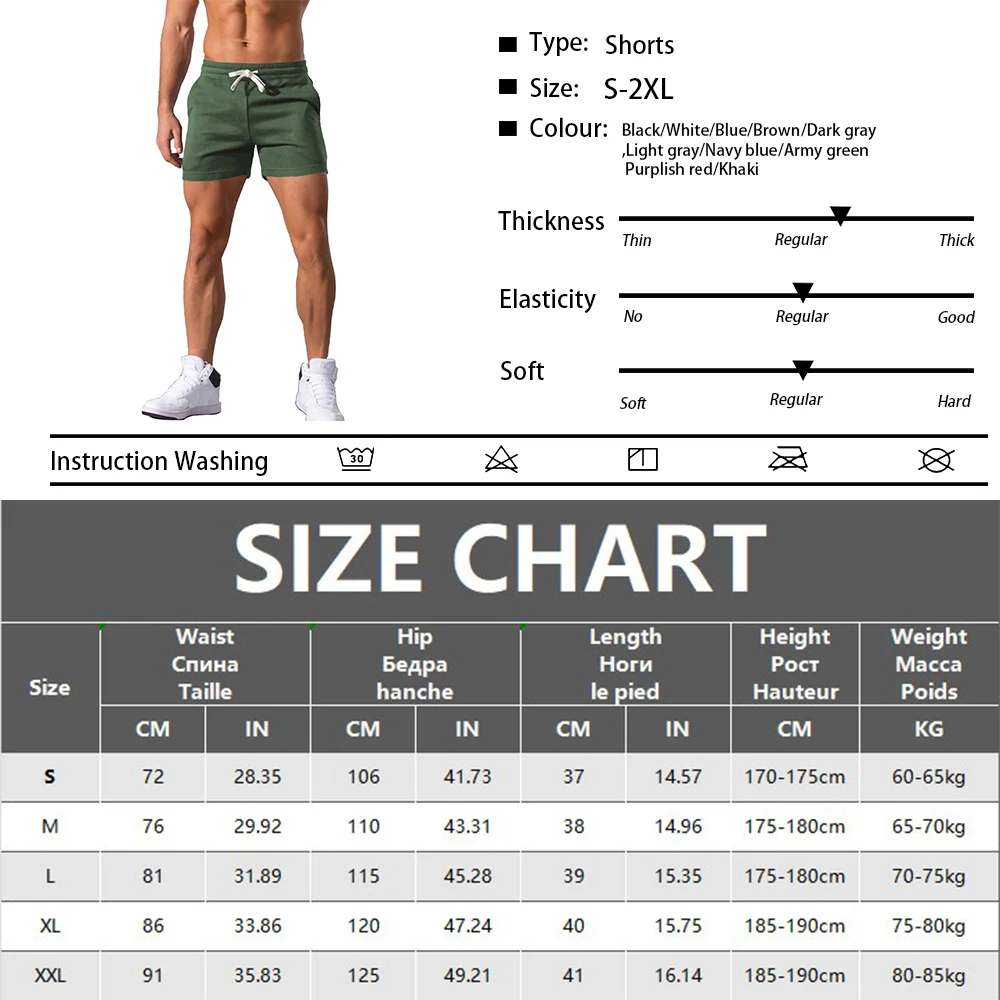 Männer Shorts Sommer Kausal Atmungsaktive Kordelzug Kurze Hosen Einfarbig Boardshorts Jogger Sport Badehose Männer Resort Shorts – Detail 1