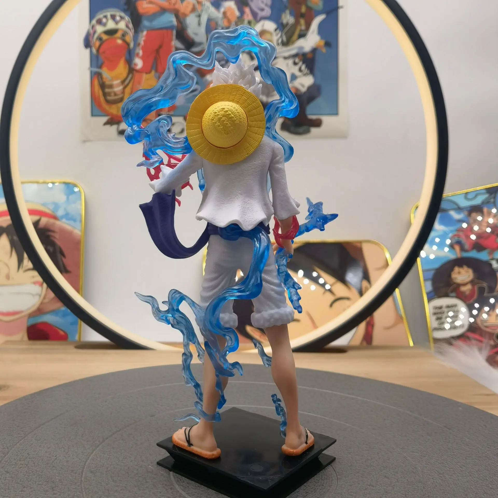 One Piece Sun God Five Walking Nikica Luffy Fruit Awakening Standing Posture Model Box Set of Action Figures Model Doll Ornament