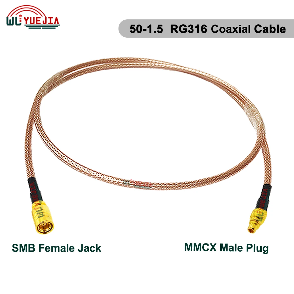 1Ps MMCX SMB Type RG-316 Cable MMCX Female MMCX Male Plug to SMB Female / SMB Male Quick Plug  Connector 50-1.5 RF Coaxial Cable