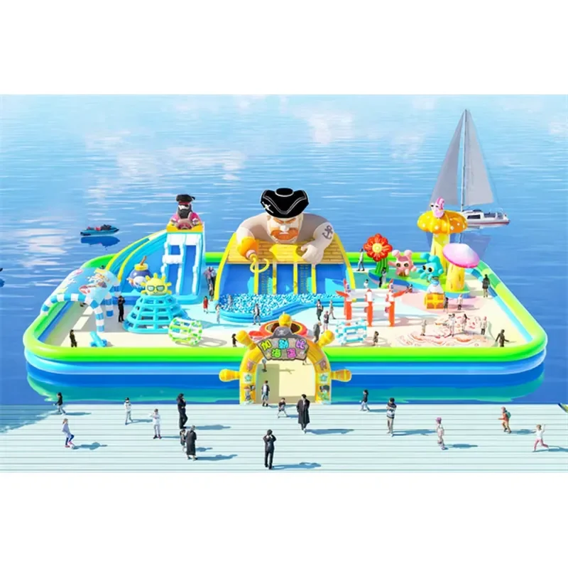 New Design Outdoor Floating Water Park Kids Commercial Large Amusement Inflatable Park for Sale