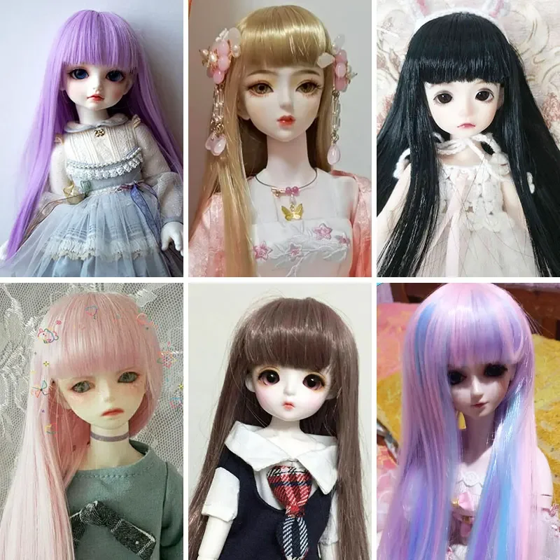 

BJD SD 1/3 1/4 1/6 1/8 1/12 doll wig high temperature fiber hair 25 colors