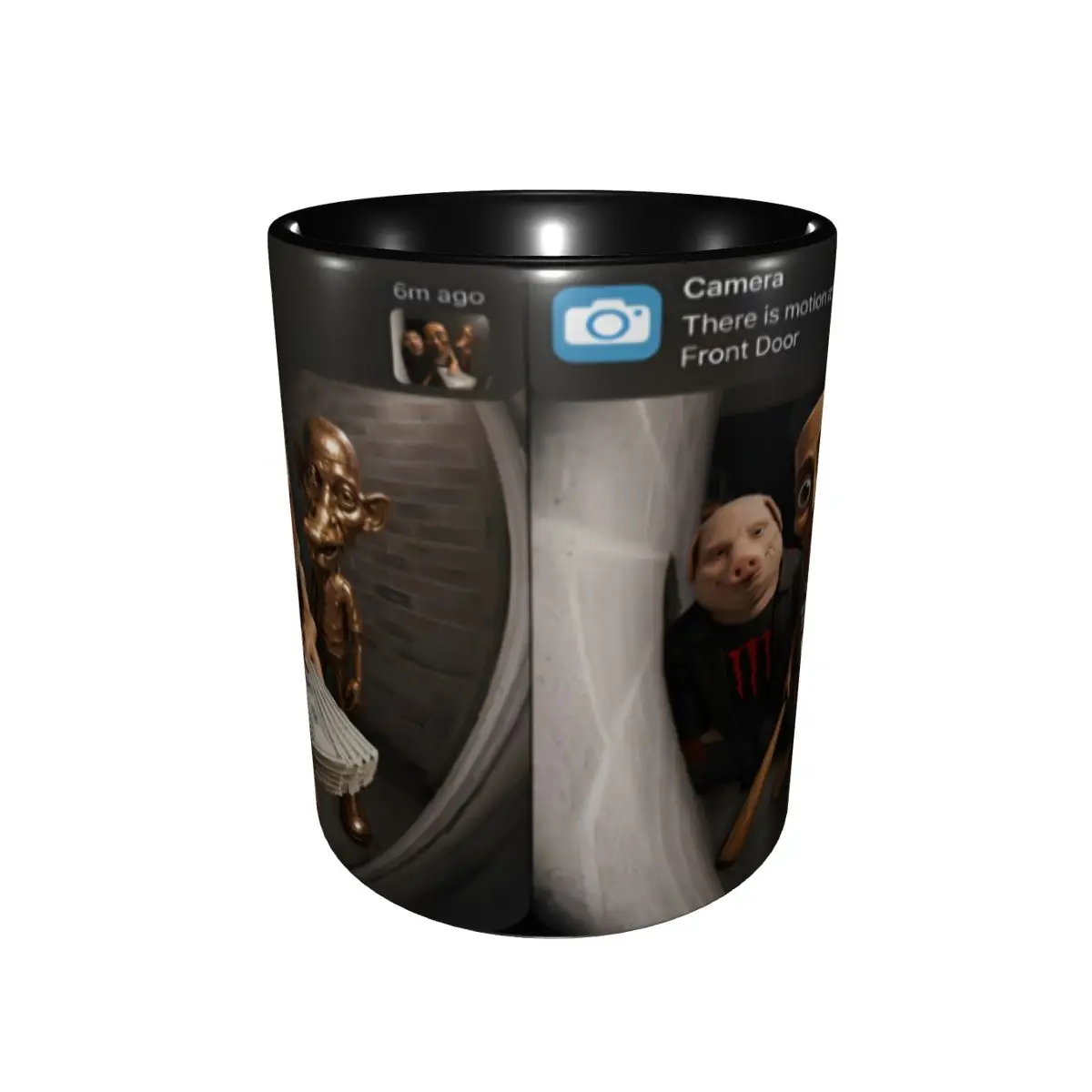 New Arrival Black There Is Motion At Your Front Door Tung Sahur John Pork Neegy Flexing Money Merch Mug Novelty Tea Cup