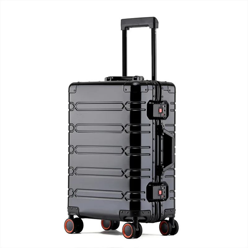 Reizen Koffer Op Wielen Hoge-Kwaliteit Trolley Bagage Tas Lichtgewicht Bagage Aluminium-Magnesium Legering Trolley Bagage Tas