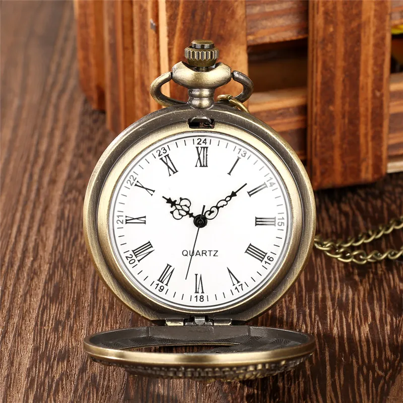 Reloj de bolsillo Steampunk con diseño de dragón chino ahuecado, reloj de bolsillo con movimiento de cuarzo Retro para hombres y mujeres con collar, cadena, número romano