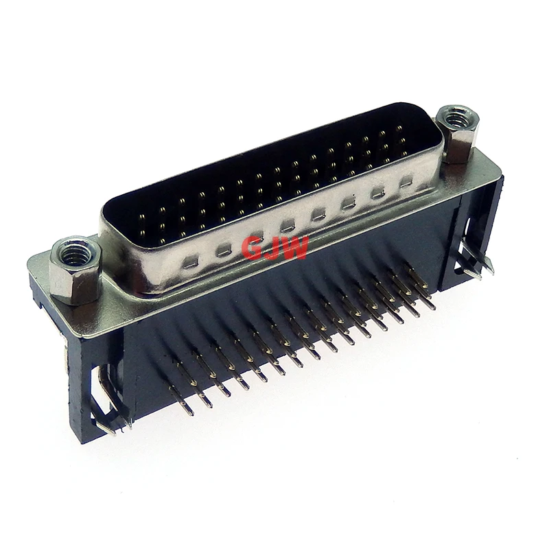 2PCS DB44 MALE FEMALE PCB Mount serial port CONNECTOR RIGHT ANGLE D-Sub CONNECTORS 44pin plug jack Adapter 3 Rows 44 PIN 44p