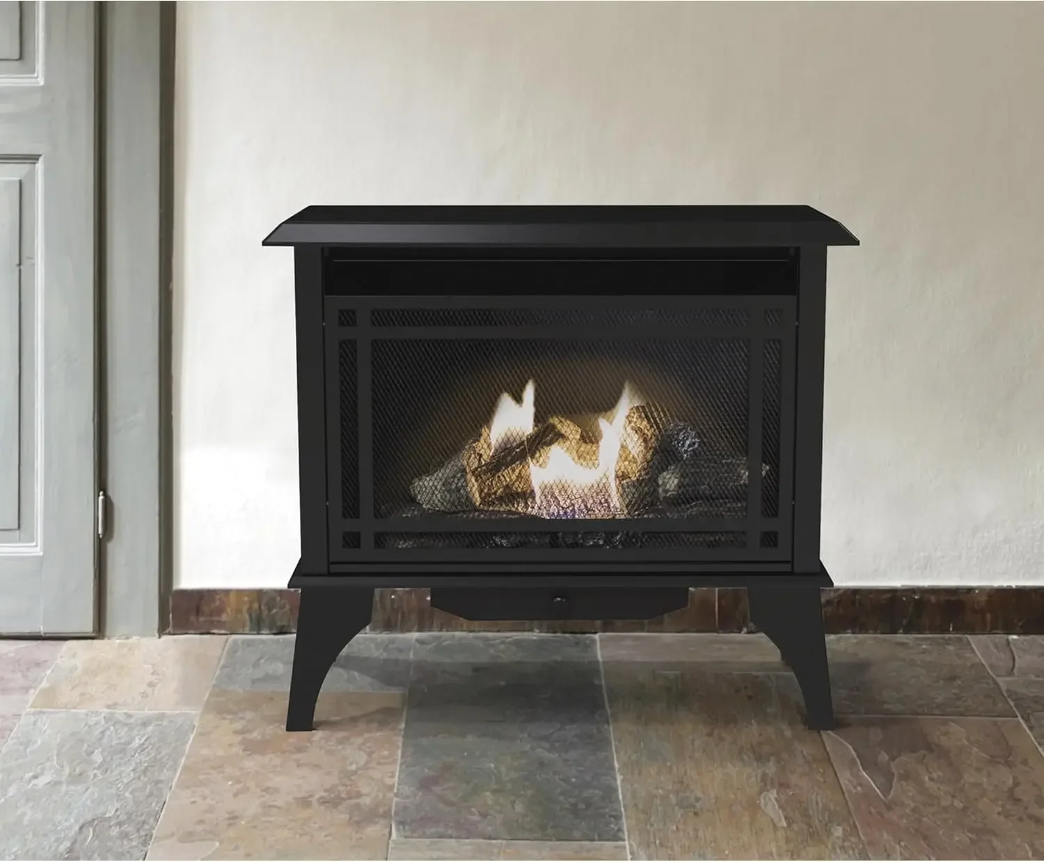 30,000 BTU 32" Intermediate Gas vent free stove, Black, fireplace , fireplace heater