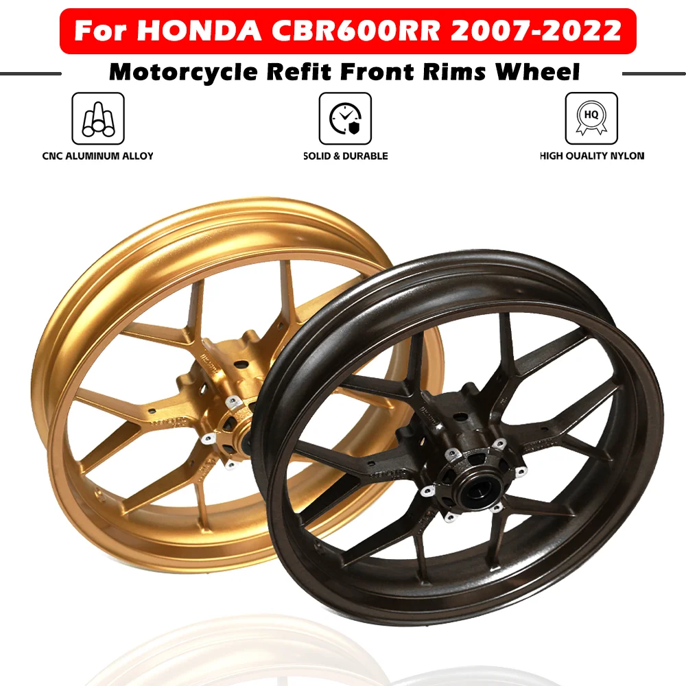 

Переднее колесо мотоцикла в сборе, обод колеса, стальной обод для HONDA CBR600RR 2007-2022, колеса, диски