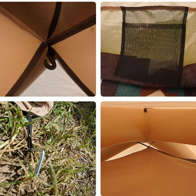 لـ Neues aufblasbares Zelt Ingen 2–3 شخصيين، Sonne und Regen، tragbare Camping-Werkzeuge، 210D verdickter Oxford-Stoff، vollaut