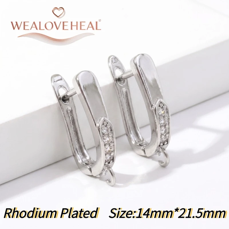 schmuckherstellung zubehör，18K vergoldeter Messing-Ohrringhaken, funkelnder Zirkonia-besetzter Huggie Hoop, handgefertigte DIY-Ohrringzubehörteile für Damen – Detail 22