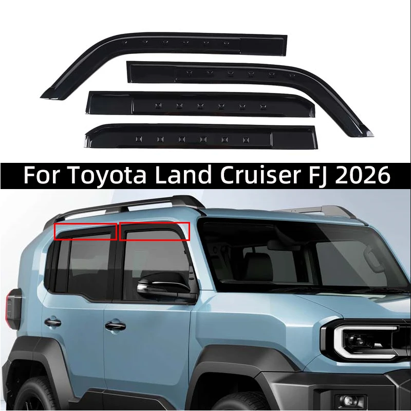 Car side window rain eyebrow exterior modification sun visor rain cover sun visor windshield For Toyota Land Cruiser FJ 2026+