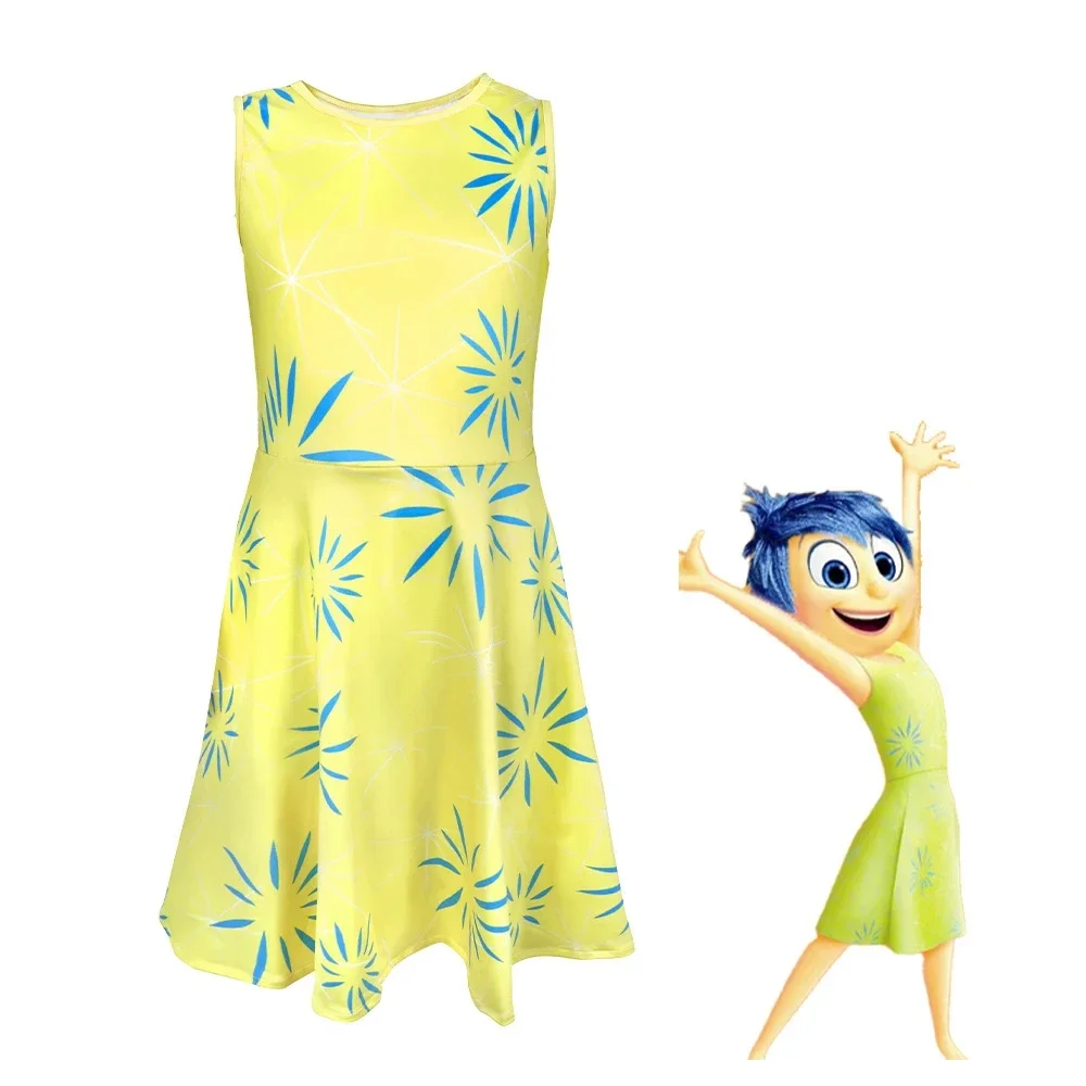 Cosplay De Inside Out 2 Boys and Girls Clothing, Cartoon Clothing, Joy, Hate, Anger, Sorrow, Halloween, Carnival, Party