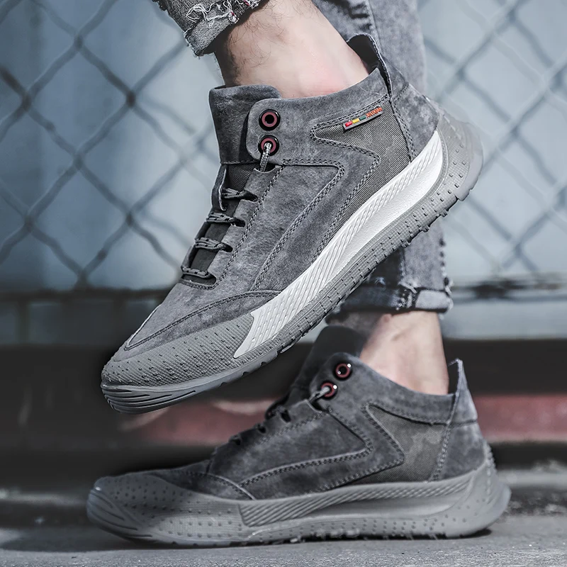 

Мужская удобная универсальная повседневная обувь в стиле ретро, высококачественная противоскользящая уличная прогулочная рабочая одежда, обувь для вождения на работу