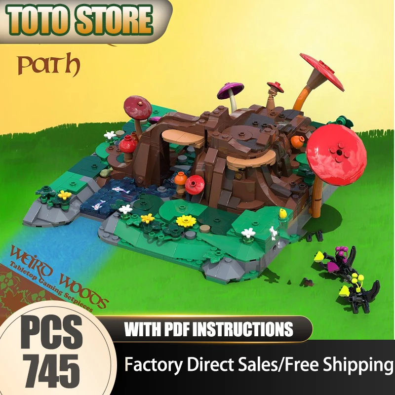 Mittelalterliche Burg Modell Moc Bausteine Wald Verteidigung Modell Technologie Modulare Block Spielzeug DIY Montage Weihnachten Geschenk