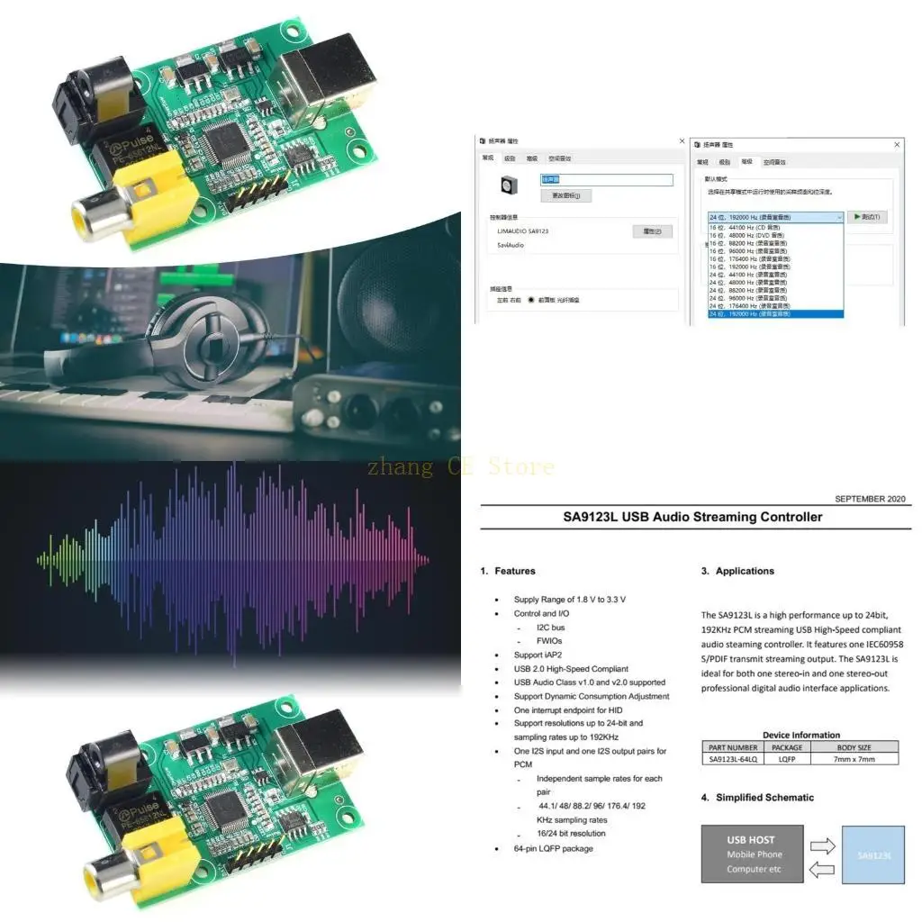 

M5TD USB SPDIF Digital Auditory Converter Controller For Seamlessly Sound Connection
