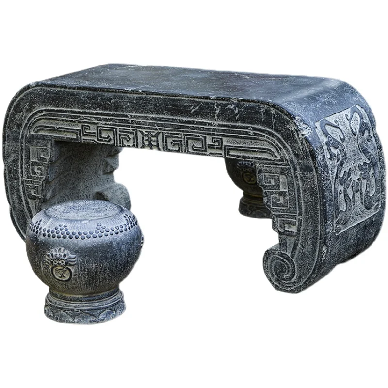 

Imitation Stone Tea Table Villa Courtyard Outdoor Antique Coffee Table B & B Small Yard Terrace Tea Table And Chairs